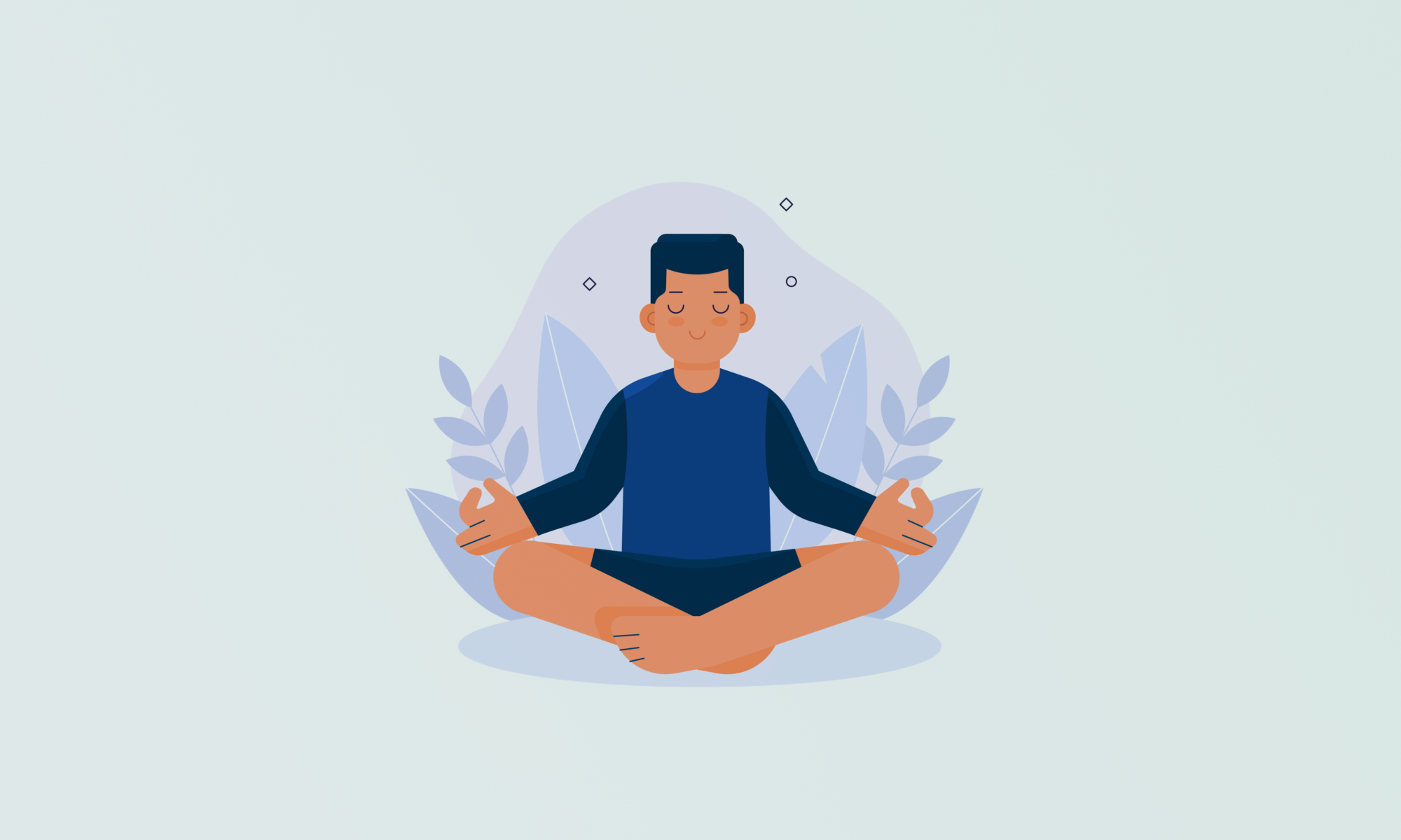 Man meditating