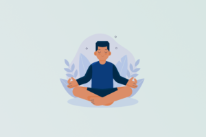 Man meditating