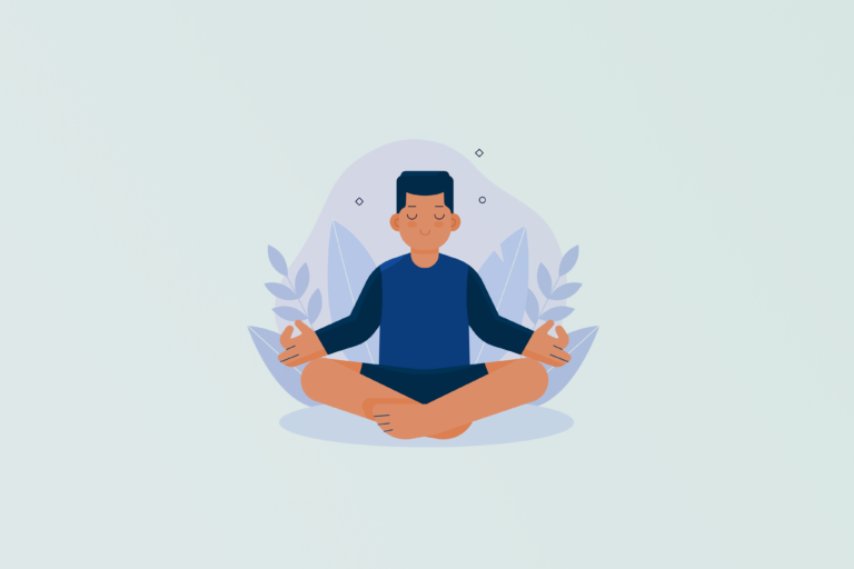 Man meditating