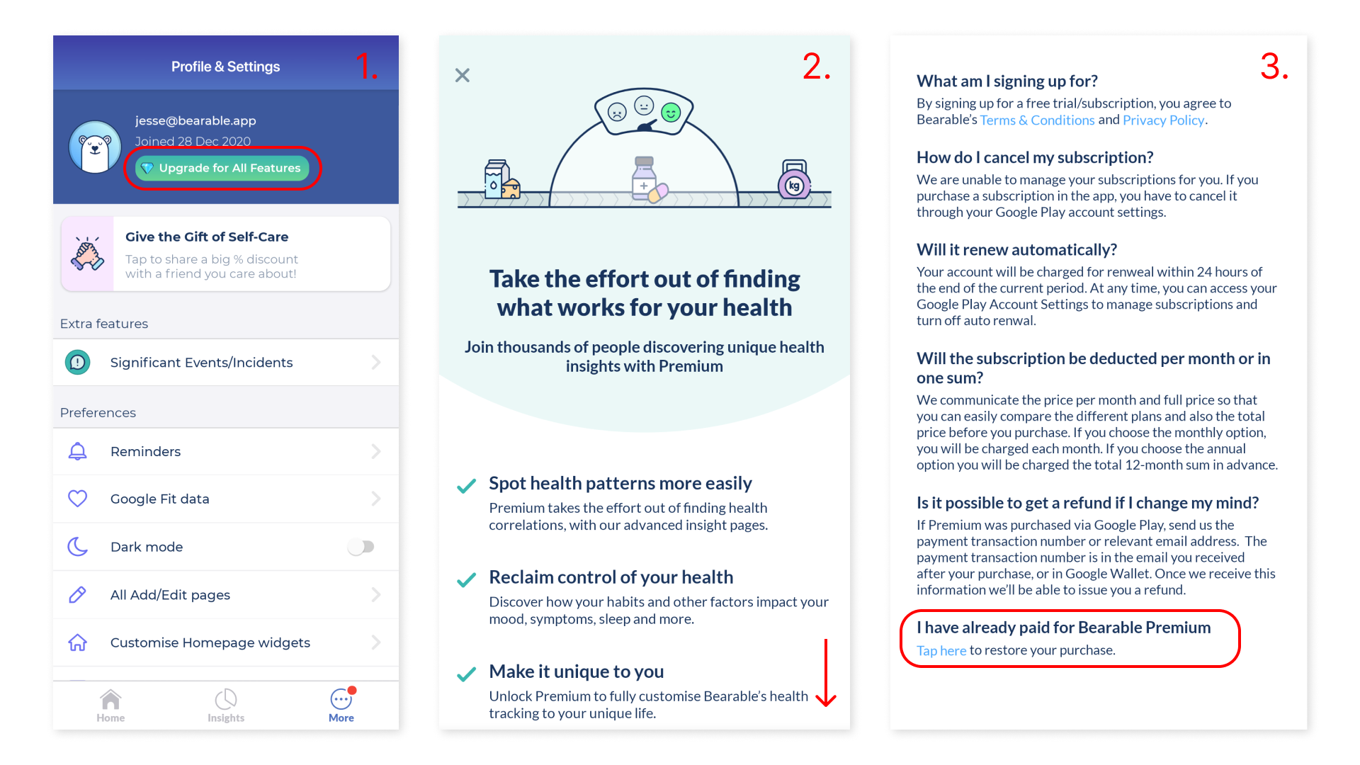 How to restore your Bearable subscription