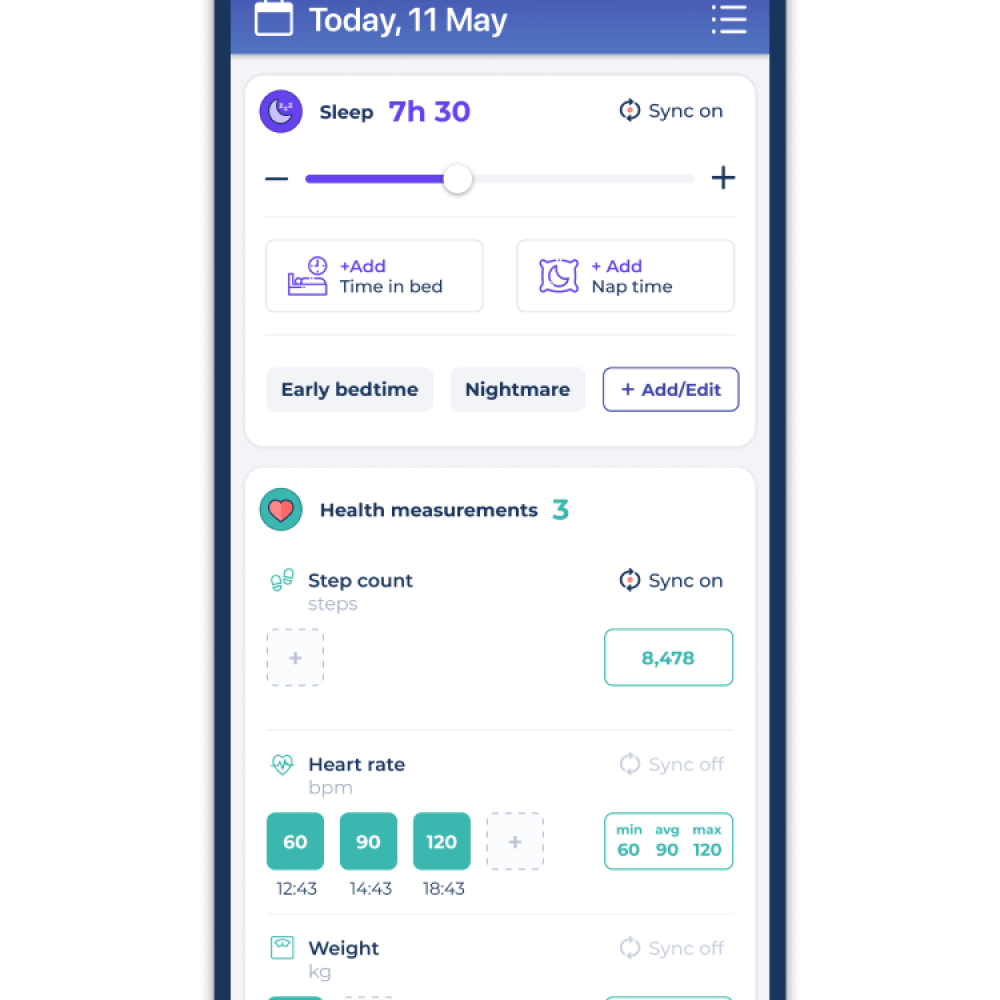 6. Sync data & set reminders